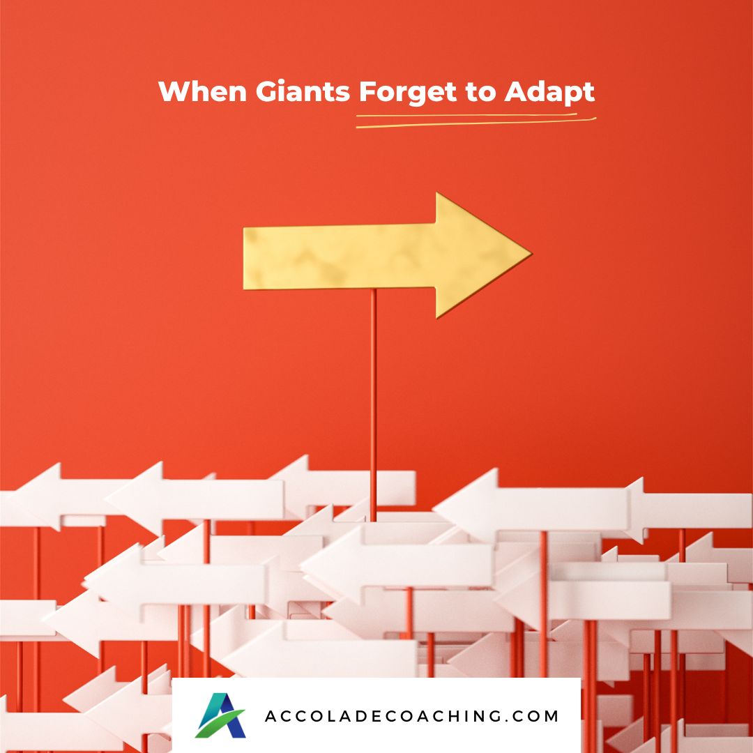 History shows that when leaders cling to what once worked, disruption doesn’t knock—it crashes through the door. Nokia learned this the hard way, going from market leader to a cautionary tale almost overnight.

The biggest danger isn’t taking bold steps forward; it’s standing still while the world moves on.

👉 Read the full article here: https://accoladecoaching.com/strategy-talk/when-giants-forget-to-adapt/
